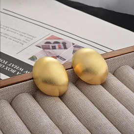 Латунные серьги-гвоздики для женщин, овальные