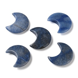 Natural Aventurine Moon Palm Stones, Crystal Pocket Stone for Reiki Balancing Meditation Home Decoration