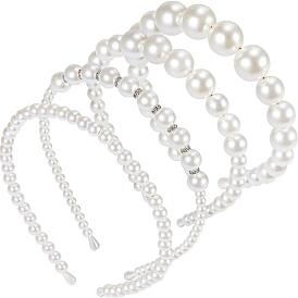 Bandeau de perles fait à la main pour la mariée, accessoires pour cheveux simples et polyvalents