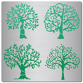 Трафареты для штампов из нержавеющей стали, для diy scrapbooking / фотоальбом, декоративная тисняющая бумажная карточка, матовый цвет нержавеющей стали, морские животные/снежинка/узел/единорог/фея/дерево узор