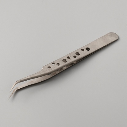Stainless Steel Carved Ponited Tweezers, Hollow-out, Beading Supplies