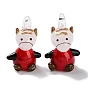 Handmade Lampwork Pendants, with Gold Sand, Horse
