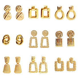 Bold Retro Alloy Earrings for Women - Fashionable and Eye-catching Jewelry