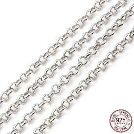 925 Sterling Silver Rolo Chains, Soldered