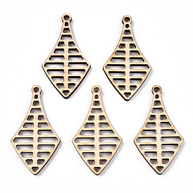 Подвески из неокрашенного натурального дерева тополя, полые подвески воздушного змея