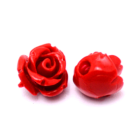 Cinnabar Beads, Rose Flower Beads