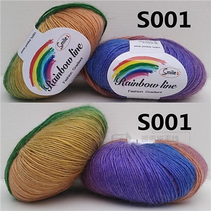 Wool Knitting Yarn, Segment Dyed, Crochet Yarn, for DIY Hat Scarf Cape