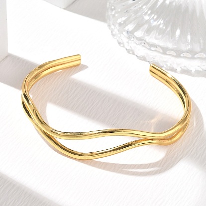 304 Stainless Steel Wavy Cuff Bangles