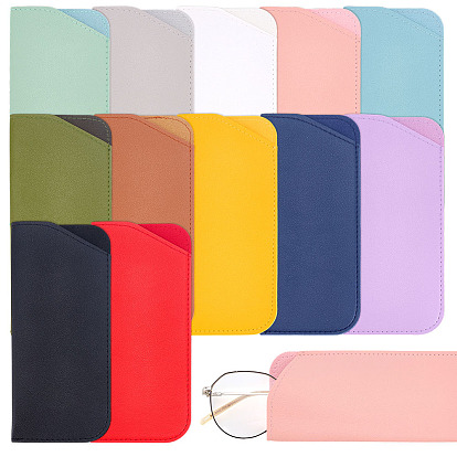 12 шт. 12 цвета футляры для очков из искусственной кожи, прямоугольные