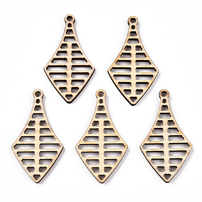 Подвески из неокрашенного натурального дерева тополя, полые подвески воздушного змея