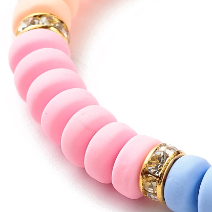 Bracelet extensible fait main de perles d'argile polymère pour enfant