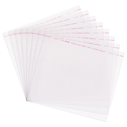 50Pcs Rectangle OPP Cellophane Bags, Top Self Seal Bags