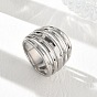 304 Stainless Steel Finger Rings, Ion Plating(IP), Long-Lasting Plated