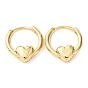 Латунные серьги-кольца в форме сердца