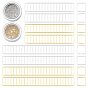 200 pièces 2 couleurs anneaux de liaison carrés en laiton, avec 2 pièces de boîtes de conserve rondes en aluminium