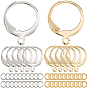 80шт 2 цвета 304 фурнитура для серег из нержавеющей стали, с латунными открытыми скачками