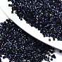 FGB 11/0 Grade A Glass Seed Beads, Cylinder, Uniform Seed Bead Size, Rainbow Plated