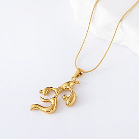 3шт. ожерелья из нержавеющей стали с геометрическим рисунком в форме коралла для женщин