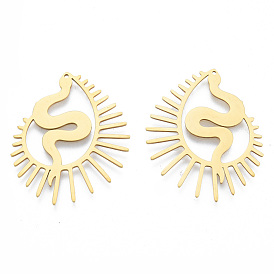 201 Stainless Steel Pendants, Snake Charm