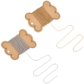 10м 2 цвет 304 плоские кабельные цепи из нержавеющей стали, пайки, с карточной бумагой