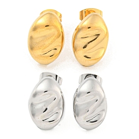 Овальные 304 серьги-гвоздики из нержавеющей стали, серьги-гвоздики для женщин