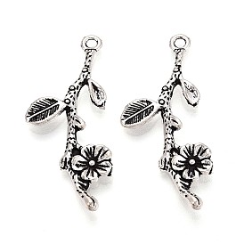 Сплавочные подвески тибетского стиля, цветок, без кадмия и без свинца