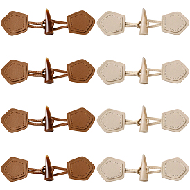 8 шт 2 цвета резиновые пуговицы, кнопки-переключатели из искусственной кожи с роговым покрытием, швейные принадлежности