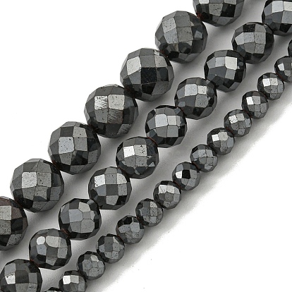 Немагнитные синтетический гематит бисер пряди, граненые, круглые