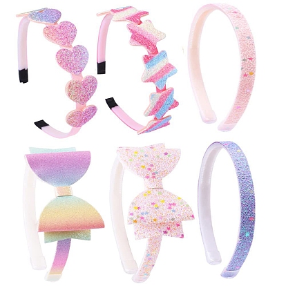 Glitter Cute Cloth Hair Bands Set, Hair Accessories for Girls