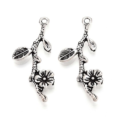 Сплавочные подвески тибетского стиля, цветок, без кадмия и без свинца