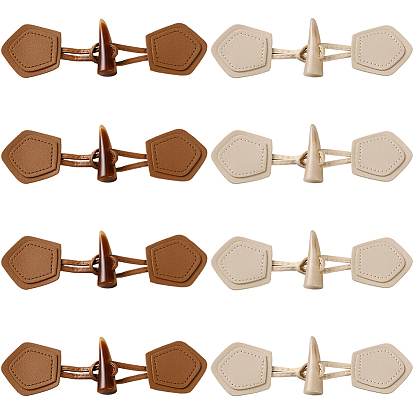 8 шт 2 цвета резиновые пуговицы, кнопки-переключатели из искусственной кожи с роговым покрытием, швейные принадлежности