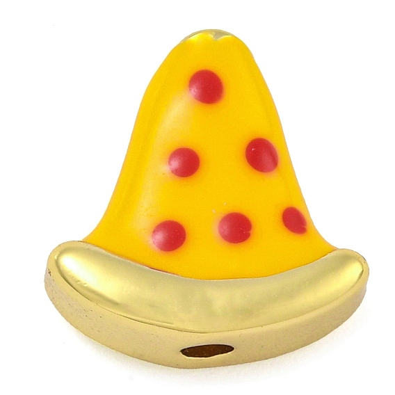 Стойки покрытие латунь эмаль бисер, без кадмия и без свинца, долговечный, реальный 18 k позолоченный, пицца