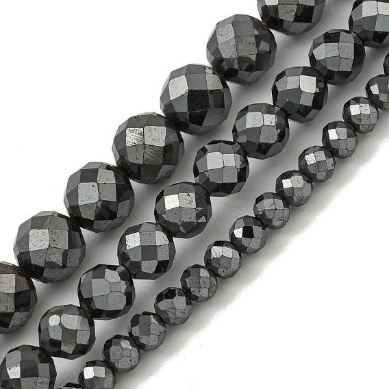 Немагнитные синтетический гематит бисер пряди, граненые, круглые