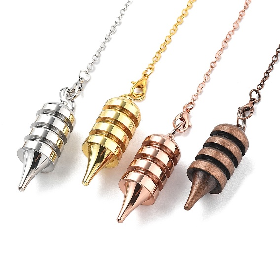 Латунные маятниковые подвески с большими остроконечными конусами, с когтя омара застежками и цепи, стойки покрытие