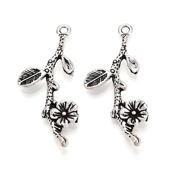 Сплавочные подвески тибетского стиля, цветок, без кадмия и без свинца