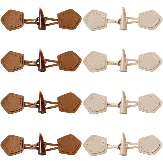 8 шт 2 цвета резиновые пуговицы, кнопки-переключатели из искусственной кожи с роговым покрытием, швейные принадлежности