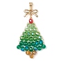 Подвески из золотого стекла и сплава, елка с бантом