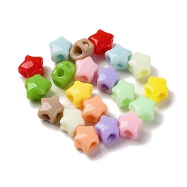 Opaque Acrylic Beads, Star