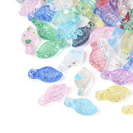 Прозрачные акриловые подвески, окрашенные аэрозольной краской, лист прелести