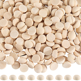 Необработанные кабошоны из натурального дерева, неокрашенными, полукруглые / купольные