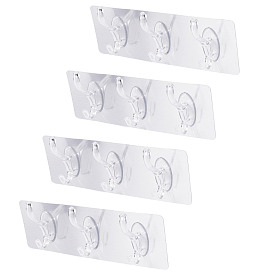 Самоклеящиеся акриловые настенные крючки-вешалки