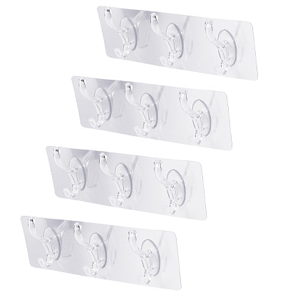 Самоклеящиеся акриловые настенные крючки-вешалки