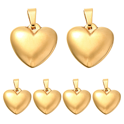 10 шт. 304 подвески из нержавеющей стали, шарма сердца