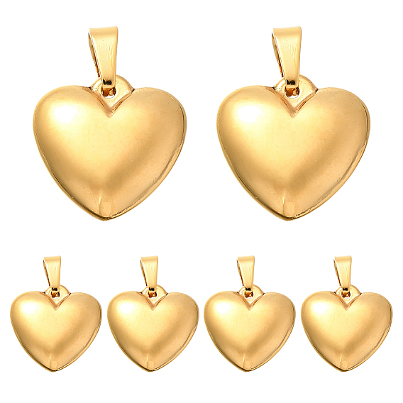 10 шт. 304 подвески из нержавеющей стали, шарма сердца