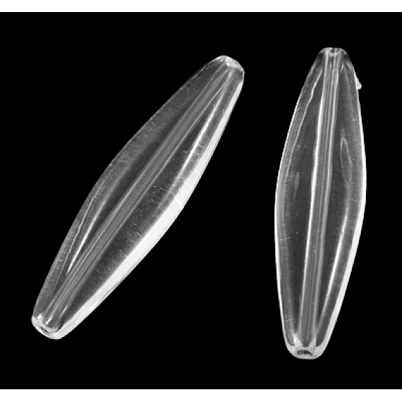 Transparent Acrylic Beads, Oval