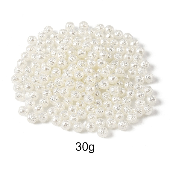 Перламутровые непрозрачные акриловые бусины, роза