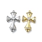 Латунные микро проложить кубического циркония подвески, крестик, долговечный, без свинца и без кадмия, стойки покрытие