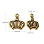 Tibetan Style Alloy Charms, Cadmium Free & Lead Free, Crown, 14x12x2mm, Hole: 1mm