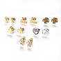 304 Stainless Steel Ear Studs, Mixed Shapes