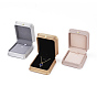 PU Leather Pendant Gift Boxes, with Iron & Plastic Imitation Pearl Button and Velvet Inside, for Wedding, Jewelry Storage Case